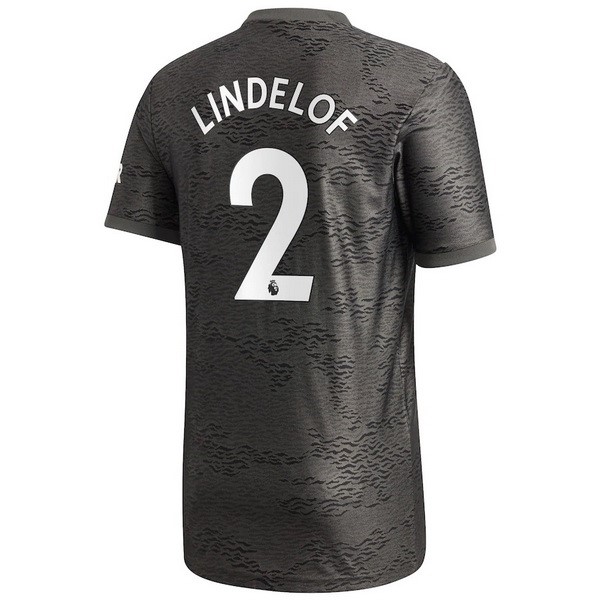 Camiseta Manchester United NO.2 Lindelof Segunda Equipación 2020-2021 Negro